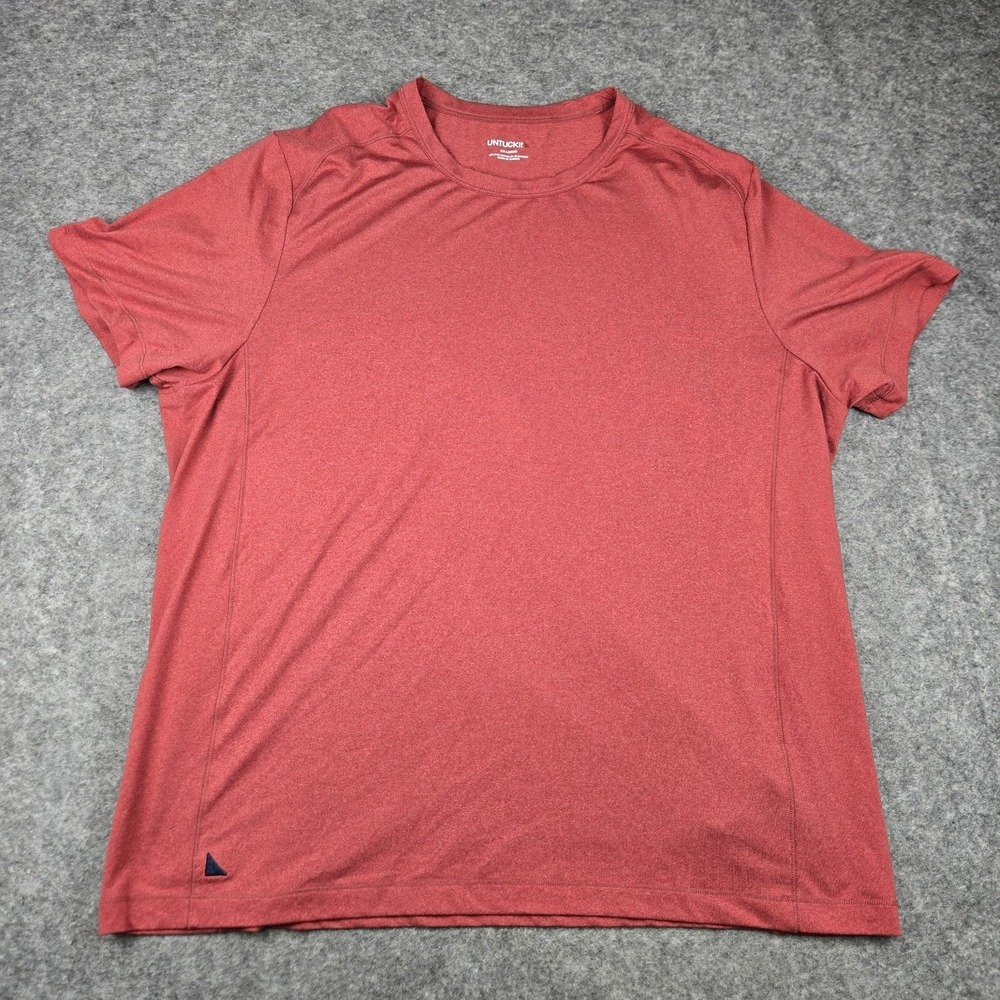 UNTUCKit Performance T-shirt Clarendon II Shirt Men's 2XL Stretch Activewear Red
